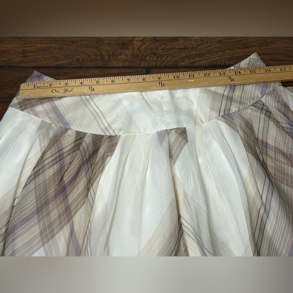 Talbot's 100% Silk A-Line Sheer Fully-Lined Midi Skirt Size 12 - Picture 10 of 10